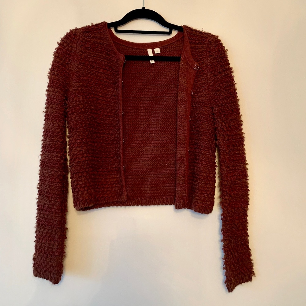 Soft Brown Knit Cardigan